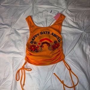 Orange happy days ahead tank